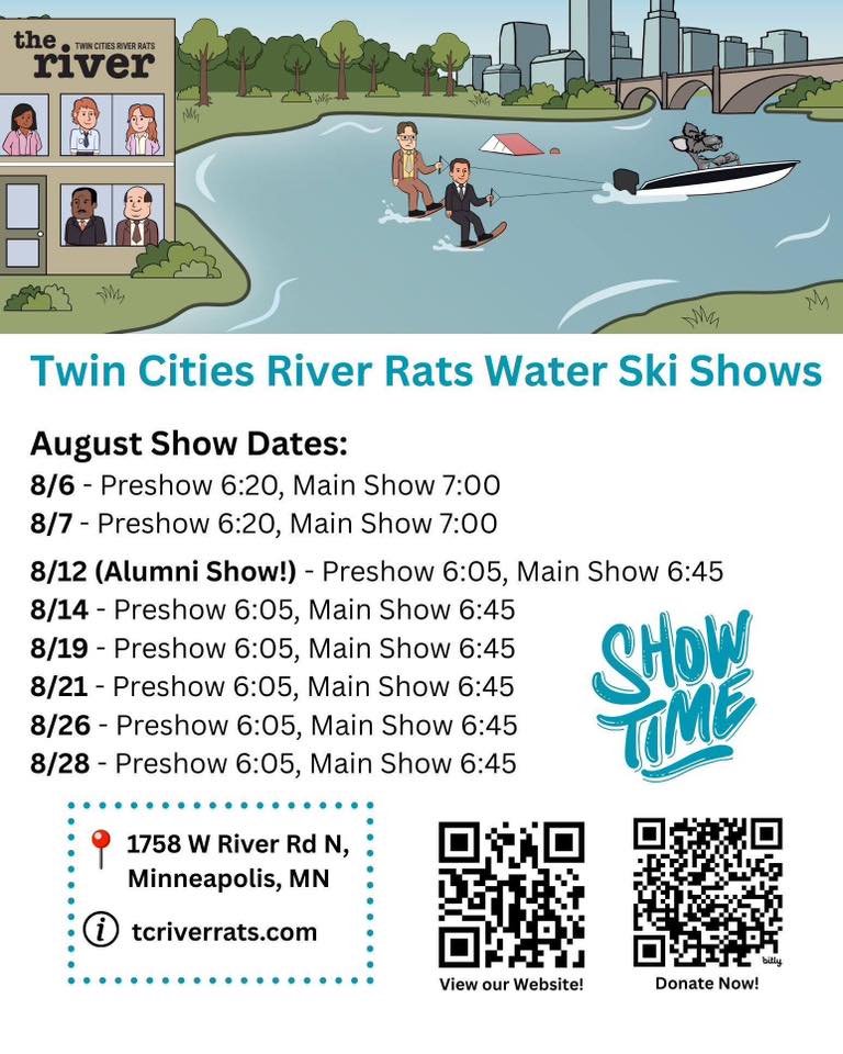 Twin Cities River Rats Water Ski Show - Schedule
