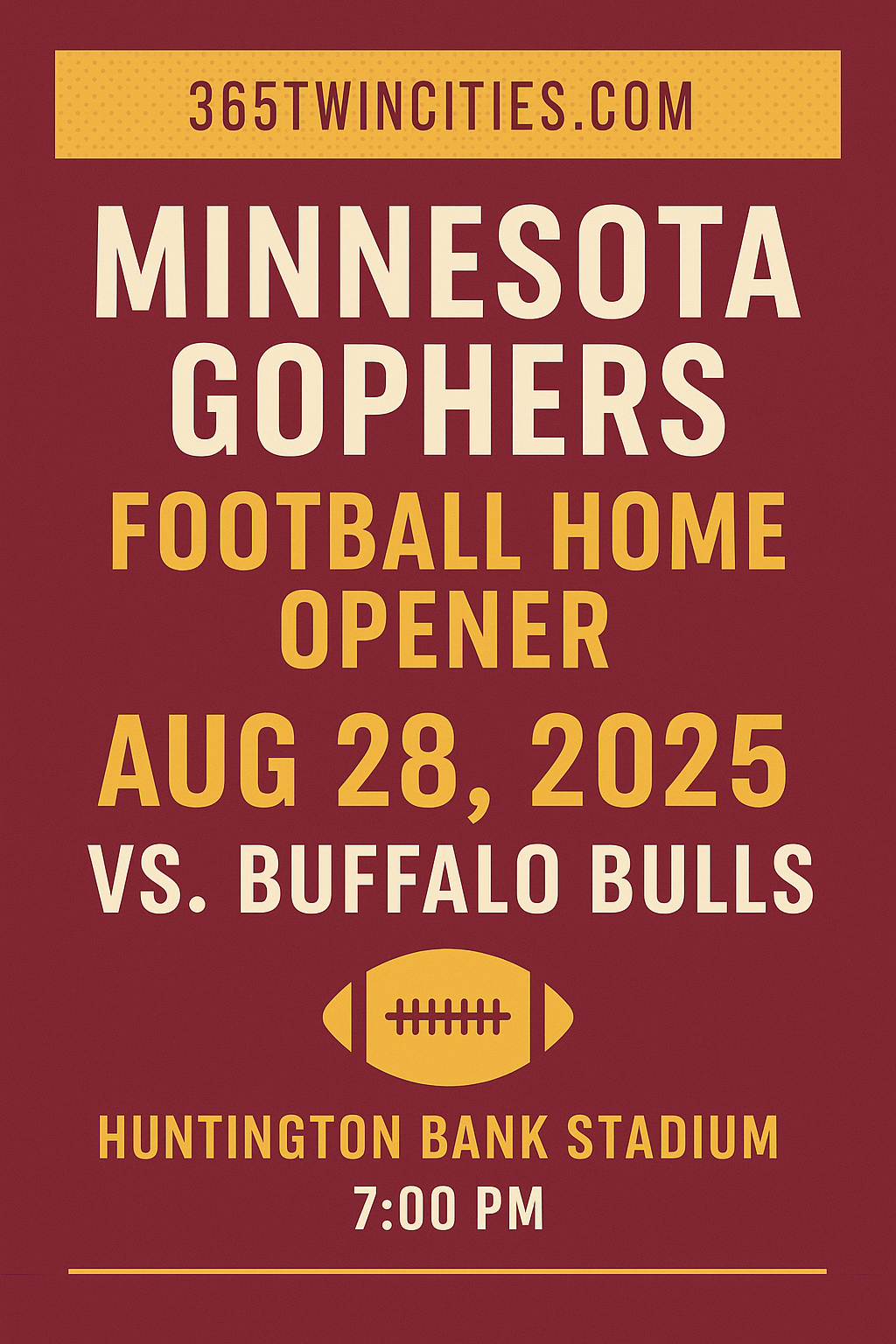 Minnesota Gophers home opener aug 28 2025