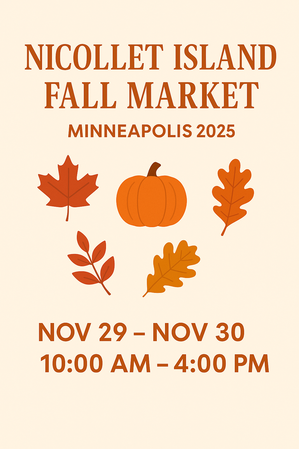 Nicollet Island Fall Market Minneapolis 2025