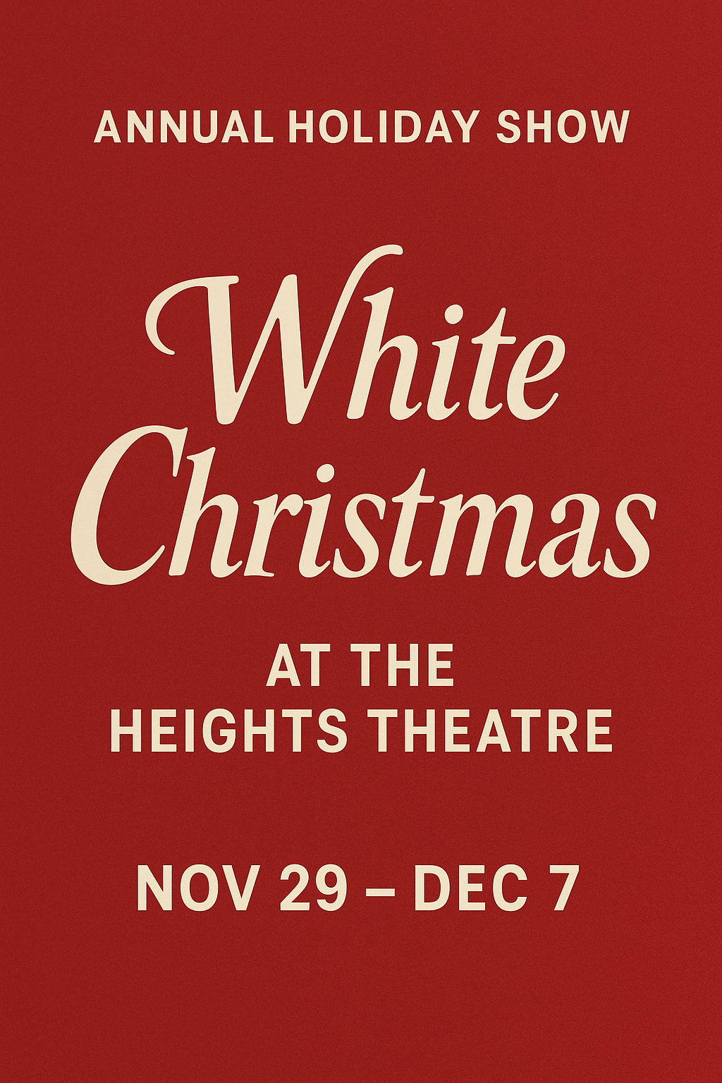 White Christmas – Heights Holiday Show 2025