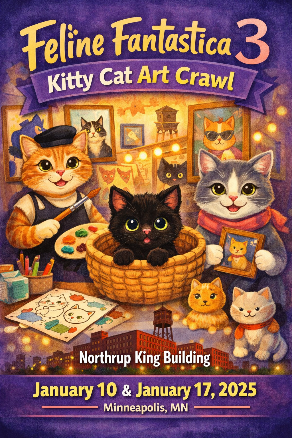 Feline Fantastica 3 Kitty Cat Art Crawl