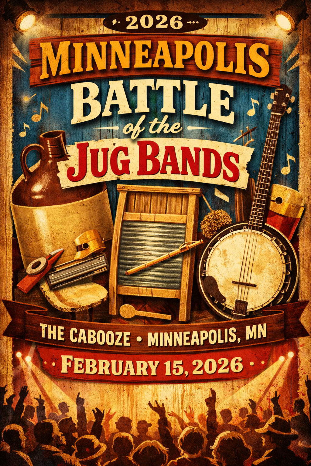 2026 Minneapolis Battle of the Jug Bands at The Cabooze Feb 15 Live Music Event