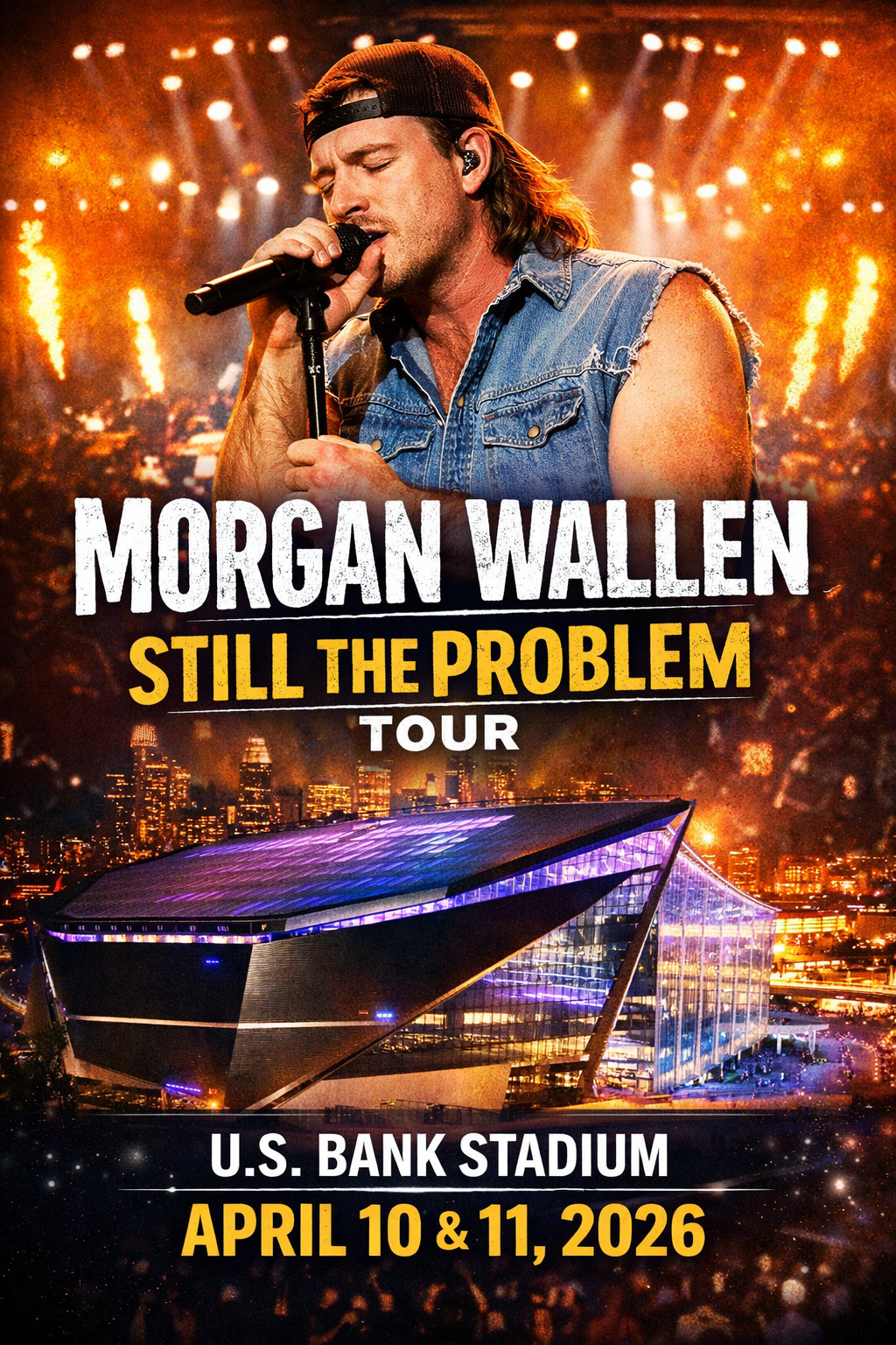 Morgan Wallen Still The Problem Tour 2026 Minneapolis US Bank Stadium