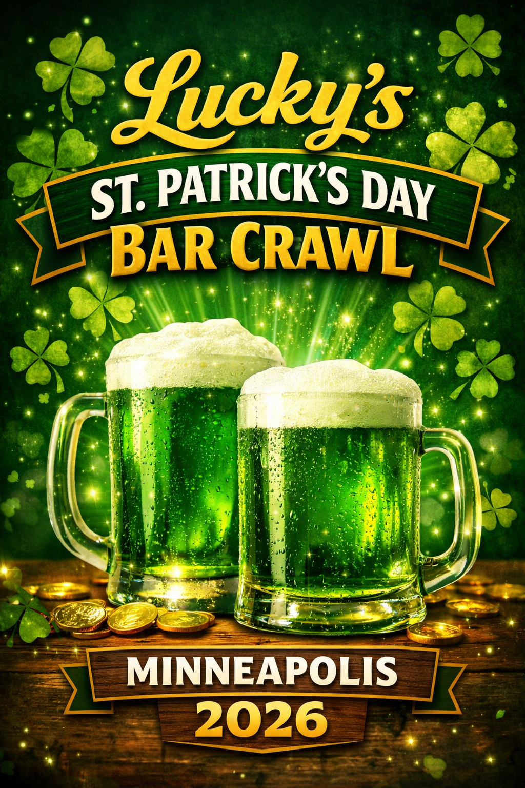 Lucky’s St. Patrick’s Day Bar Crawl Minneapolis 2026